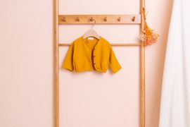 [BEBELOUTE] Bebe  Cardigan (Deep Yellow), Daily Look, Spring, Fall Fashion for Infant and Toddler,  Cotton 100% _ Made in KOREA